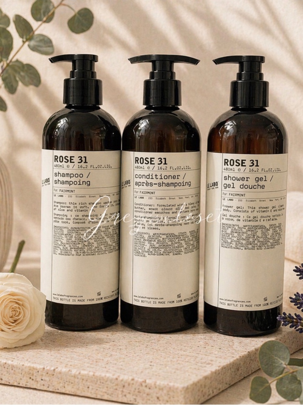 LAST SET❗️ LeLABO ROSE 31 LUXURY BATH TRIO  - SHAMPOO, CONDITIONER & GEL 16.2 oz